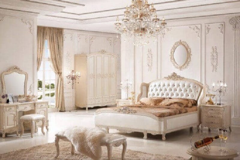 Phòng ngủ cổ điển theo lối thiết kế nội thất phòng ngủ kiểu Pháp