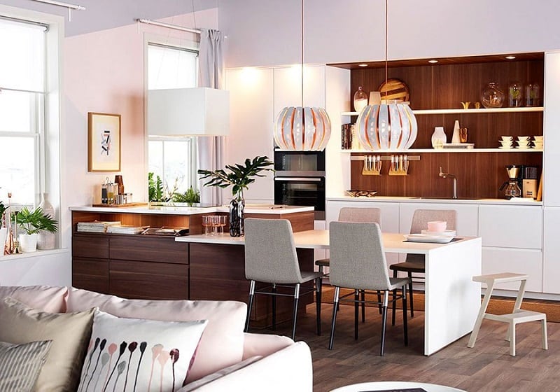 Thiết kế nội thất biệt thự cho không gian bếp cần hướng tới sự tiện nghi và sang trọng