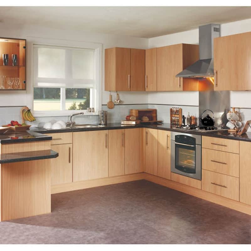 Có nên lắp đặt tủ bếp nhôm kính vân gỗ trong không gian bếp?
