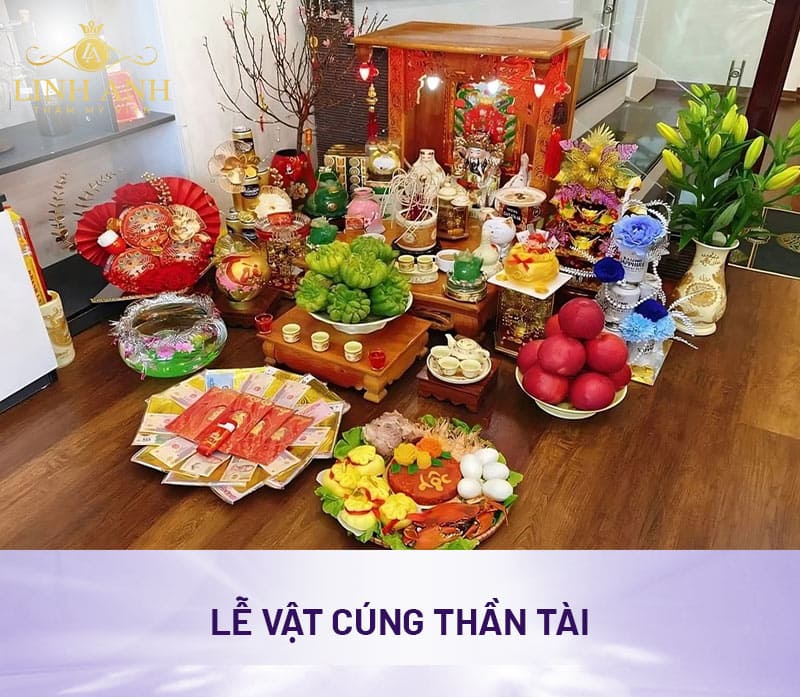 mâm cúng vía thần tài